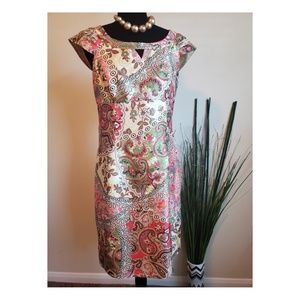 Liz Claiborne Natural Paisley Sheath Dress